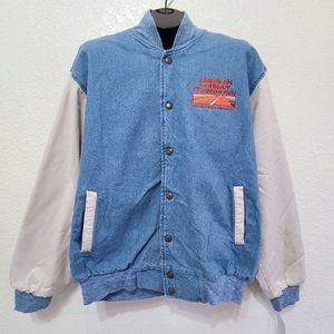 Vintage 80s NWT Country Music Embroidered Varsity Jacket Radio Prize